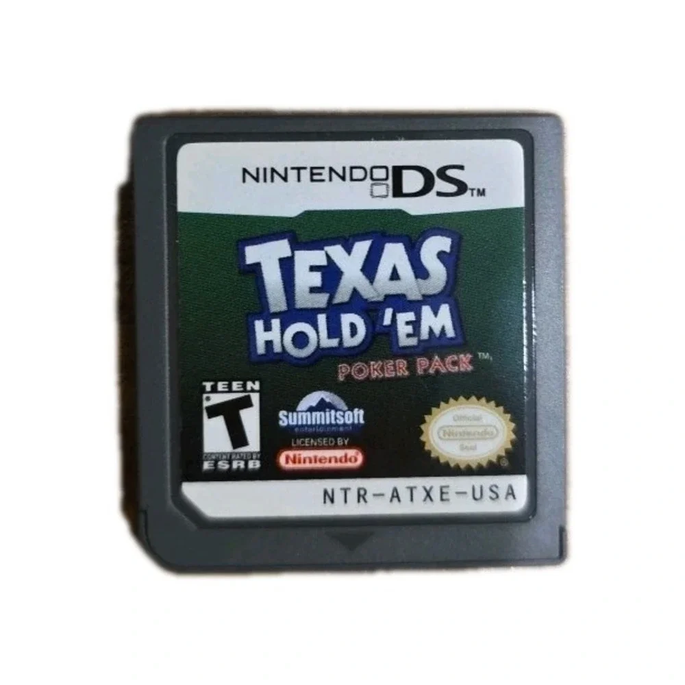Texas Hold Em‎ Poker Pack Nintendo DS Cartridge - Tested & Working